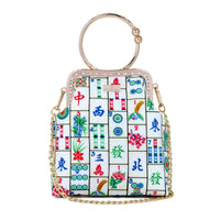 Ring Handle Chain Bag -  Mahjong