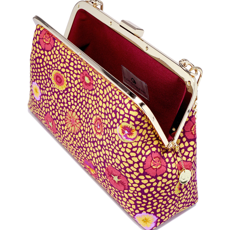 40% OFF - Sling Bag With Golden Frame - Pansy