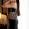 Acrylic Chain Tweed Shoulder Bag (Multi colors)