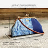 Arc Shape Frame Bag - Shibori Water Wave