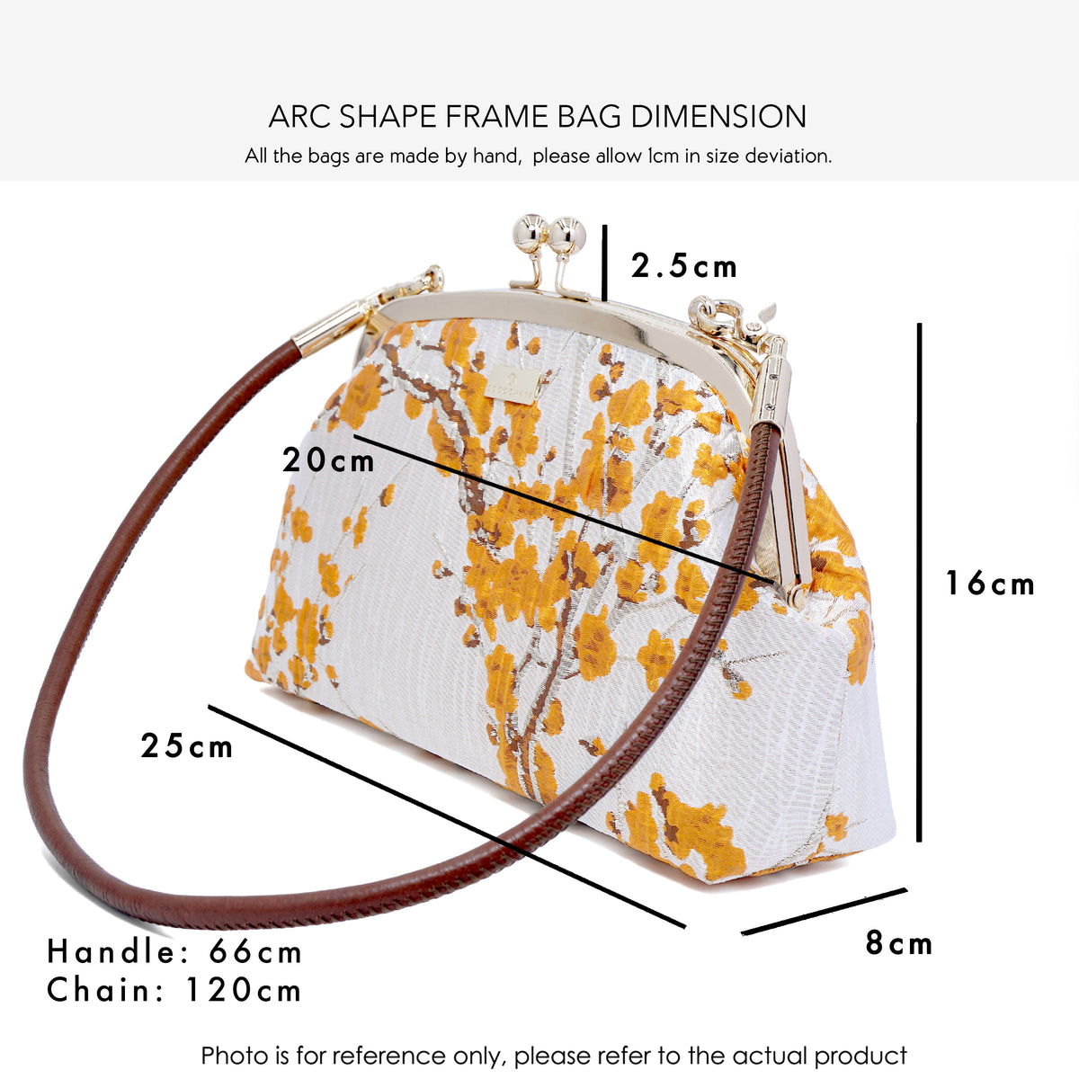 Arc Shape Frame Bag - Petal Static