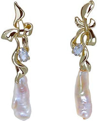 Nature's Grace Pearl Earrings