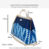 Matchstick Clasp Bag - Shibori Vertical Grain