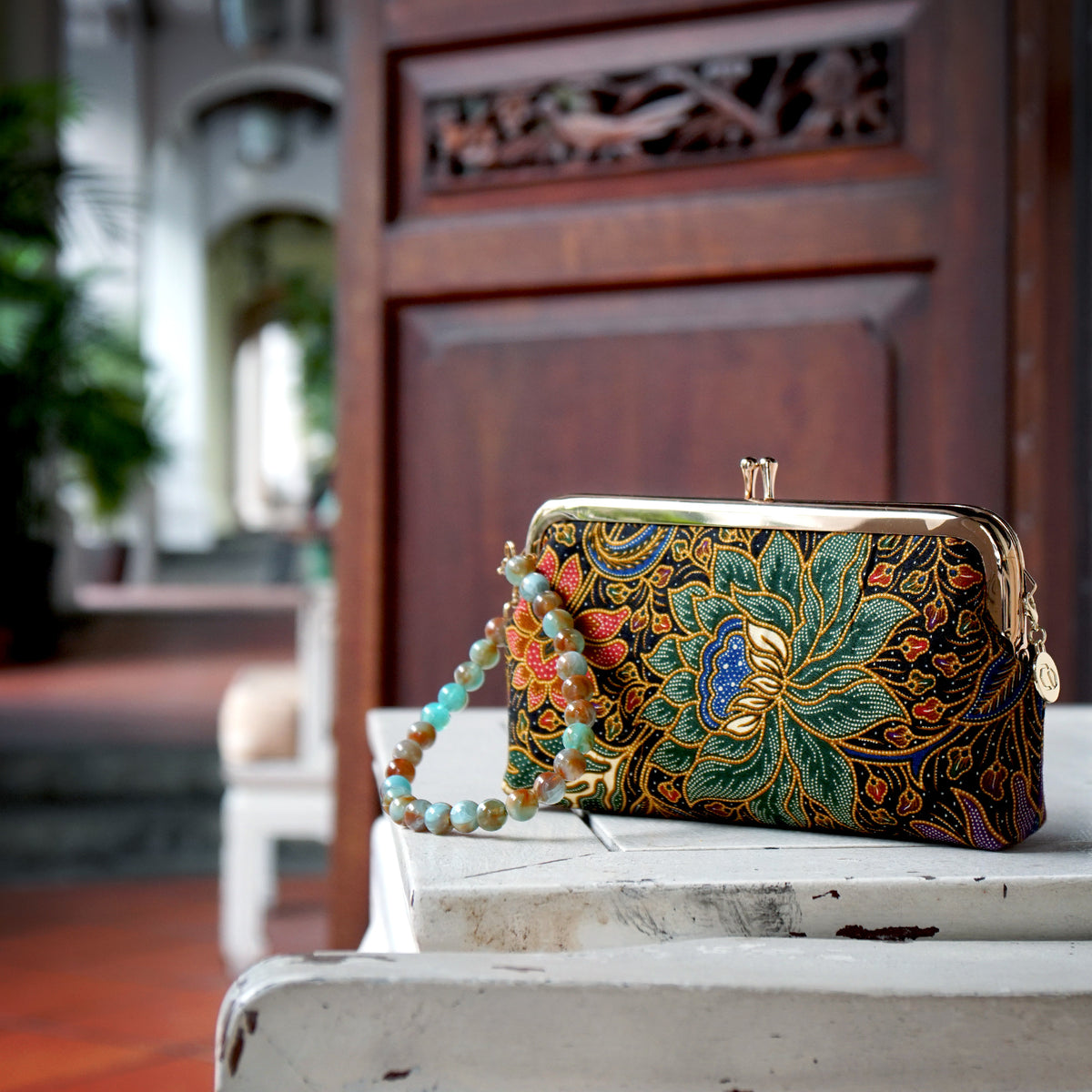 Wristlet Pouch - Moonlit Garden