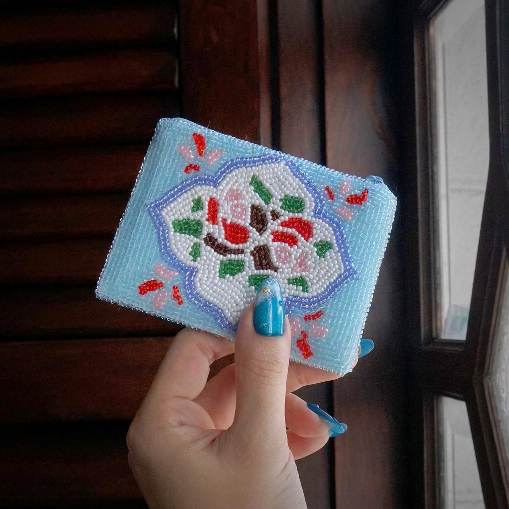 Beaded Coin Purse - Spring Mosaic(BL)