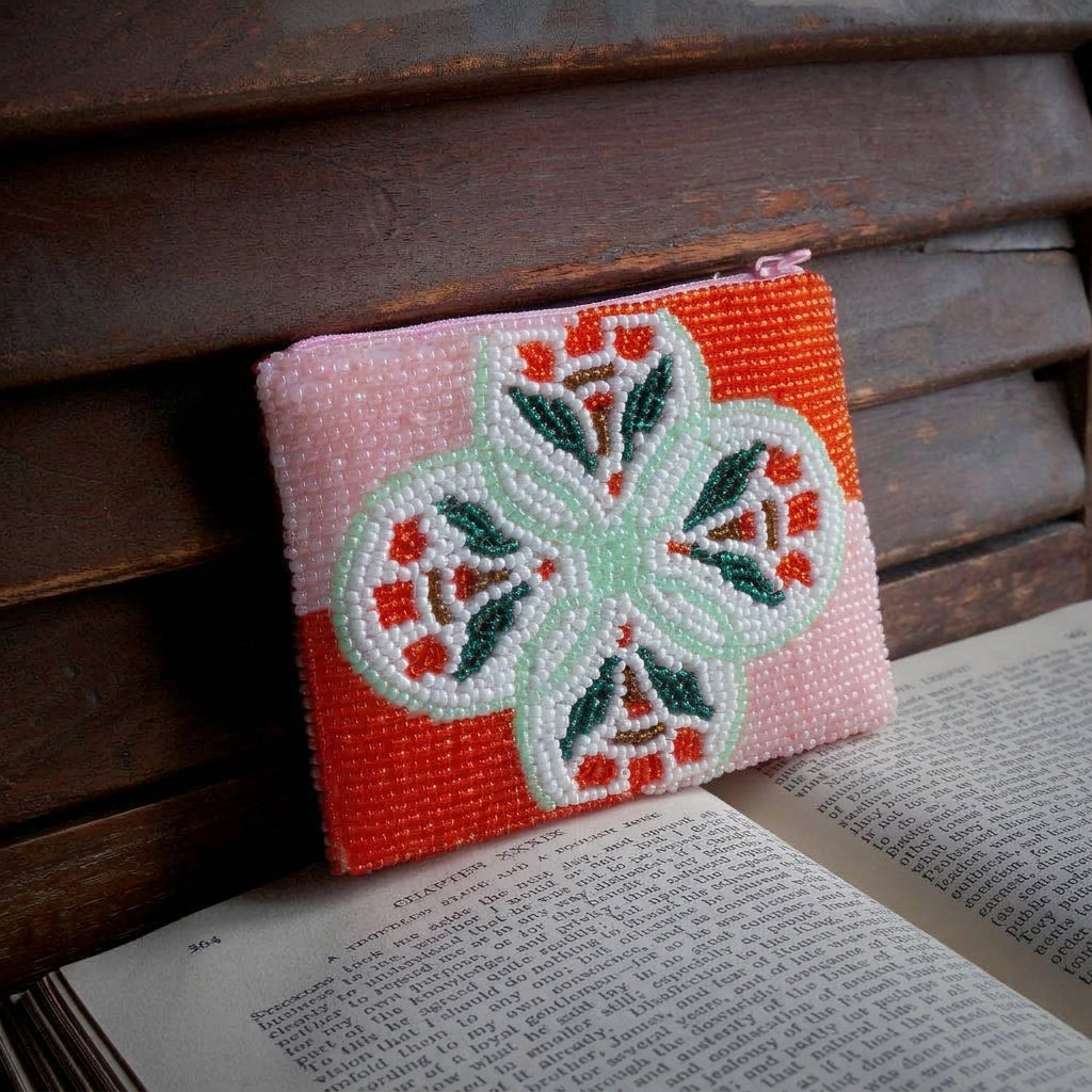 Beaded Coin Purse - Petal Mandala(PK)
