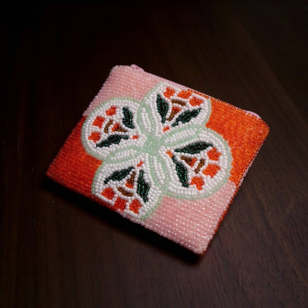 Beaded Coin Purse - Petal Mandala(PK)