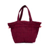 50% OFF - Drawstring Top Handle Handbag  - Red Check