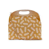 20% OFF - Round Crossbody Bag With Wooden Frame