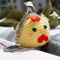 Animal Coin Purse with Key Chain - Chick