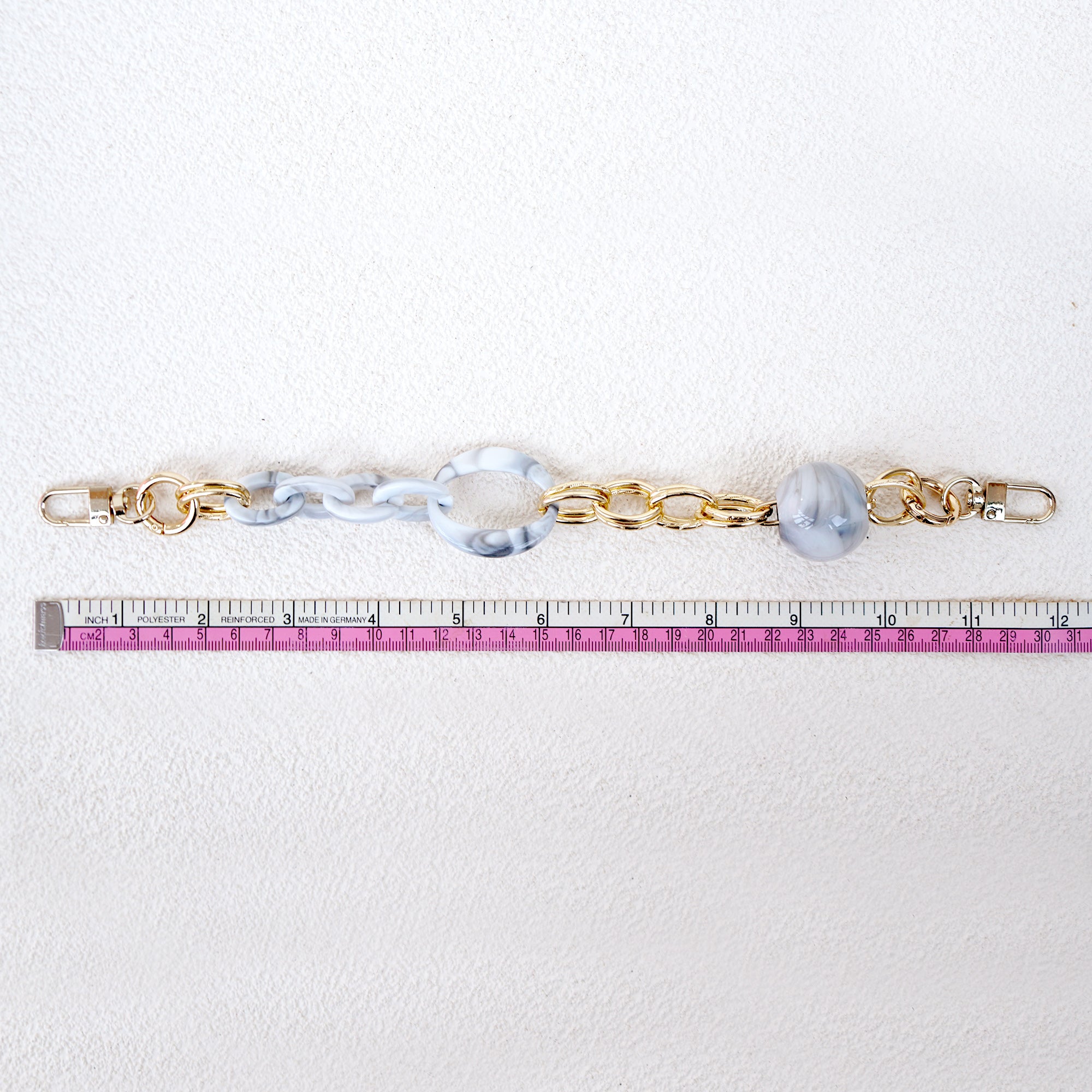 Acrylic Bag Chain Strap - White Lady