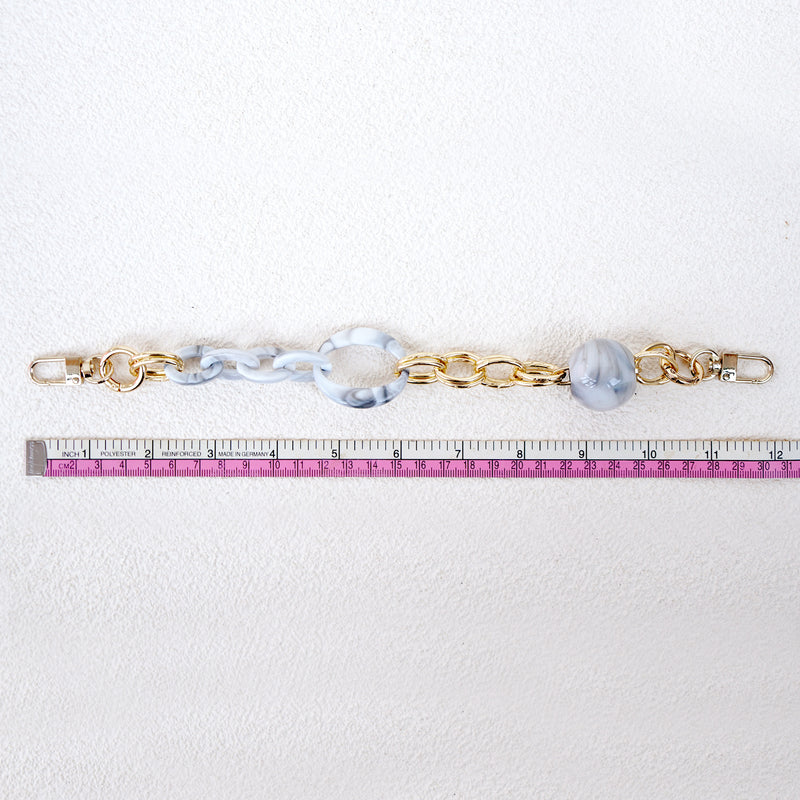 Acrylic Bag Chain Strap - White Lady