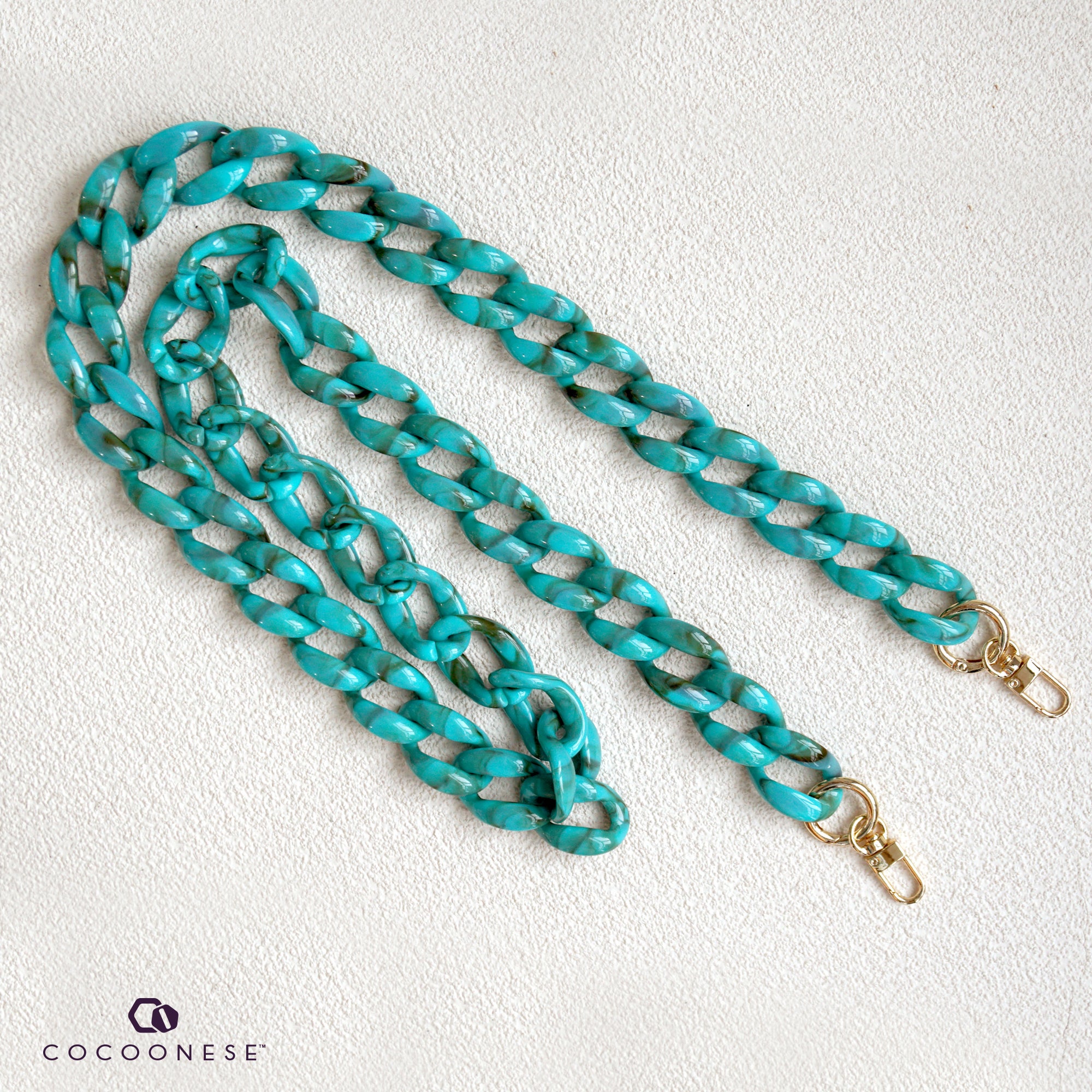 Acrylic Bag Chain Strap - Blue Bird