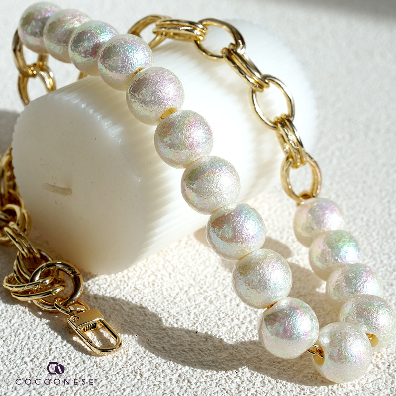 Imitation Pearl Bead Bag Chain Strap - French 75