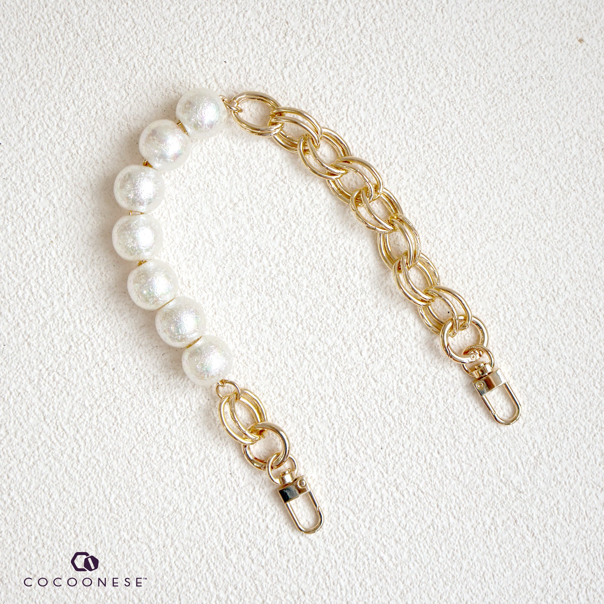 Imitation Pearl Bead Bag Chain Strap - French 75