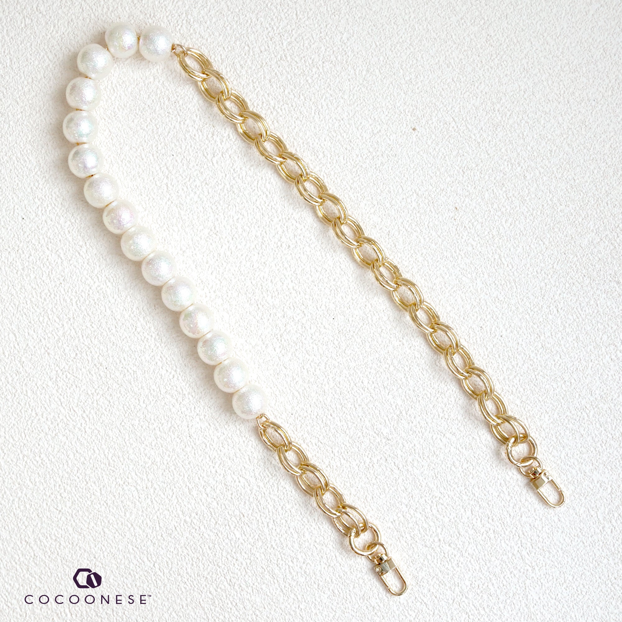 Imitation Pearl Bead Bag Chain Strap - French 75