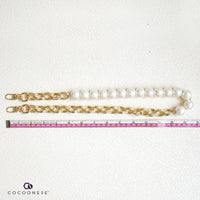 Imitation Pearl Bead Bag Chain Strap - French 75