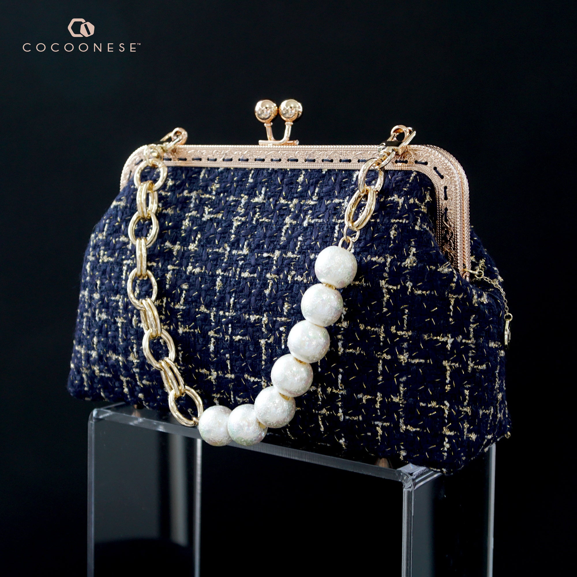 Imitation Pearl Bead Bag Chain Strap - French 75