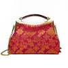 Amber Resin Top Handle Bag - Royal Songket