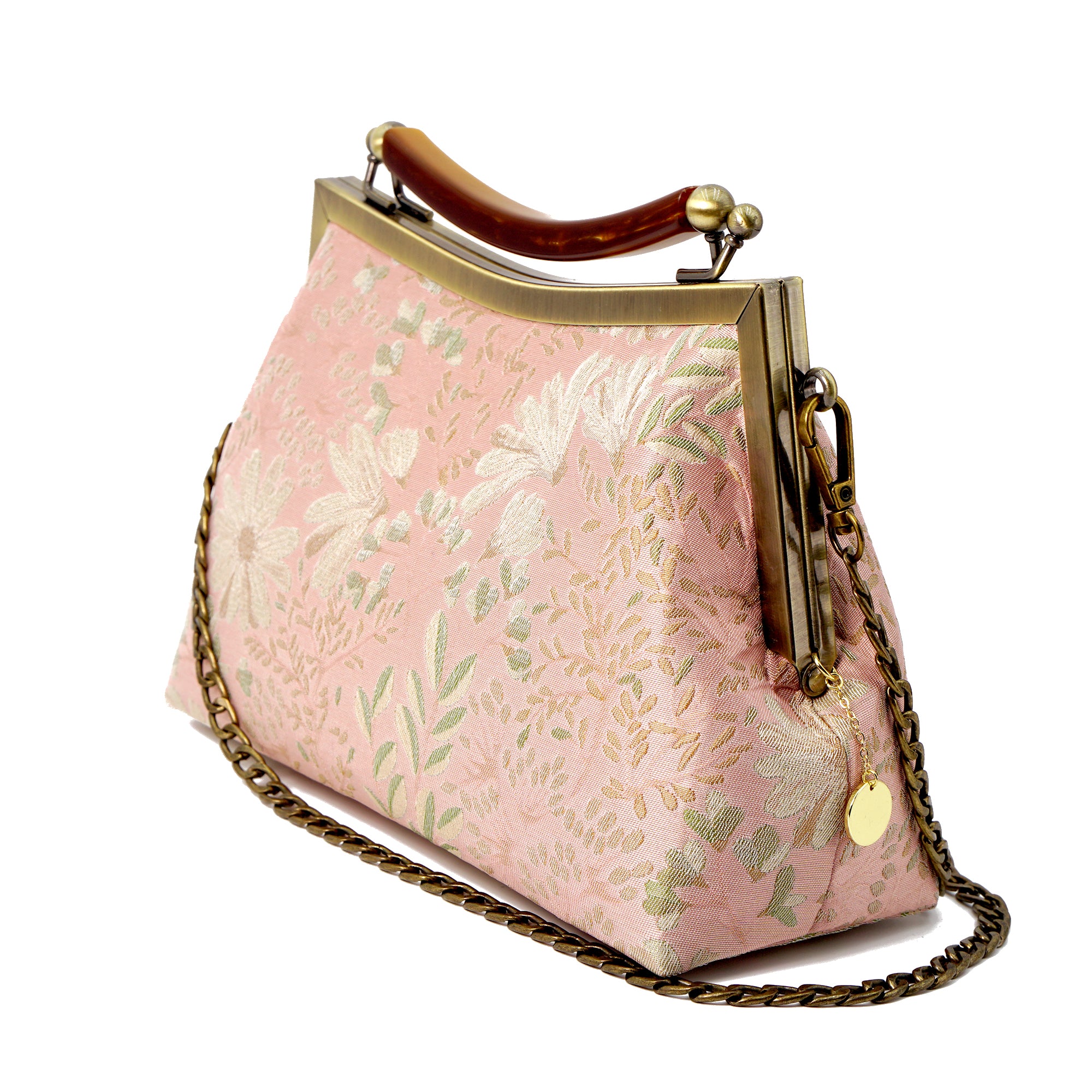 30% OFF Amber Resin Top Handle Bag - Chicory