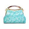 Amber Resin Top Handle Bag - Royal Songket