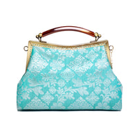 Amber Resin Top Handle Bag - Royal Songket