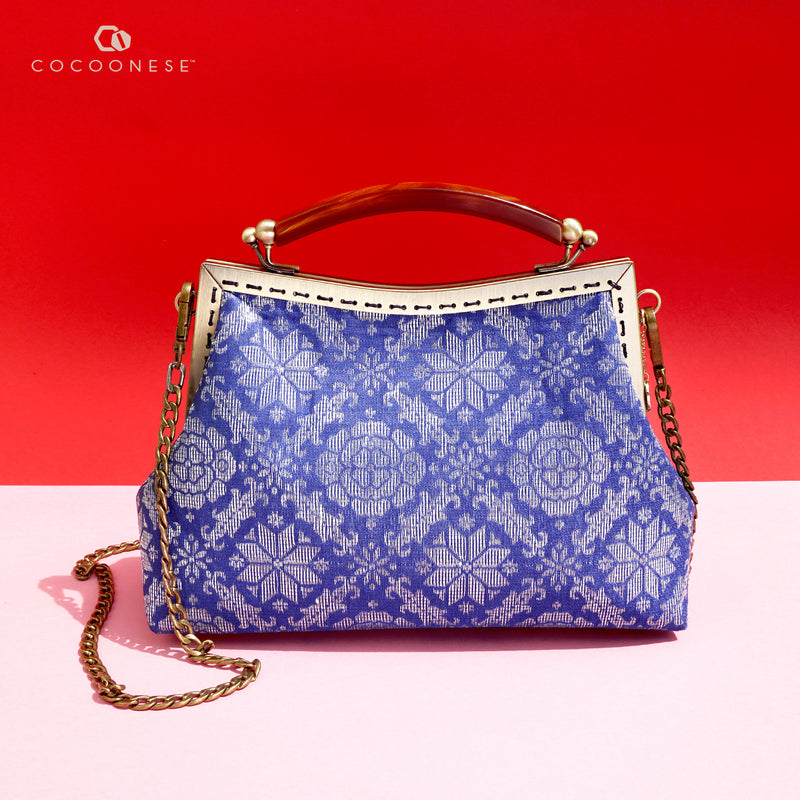 Amber Resin Top Handle Bag - Royal Songket (LS)