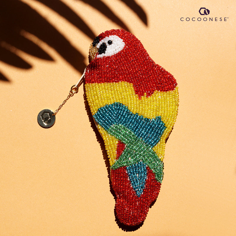 Beaded Coin Purse - Parrot