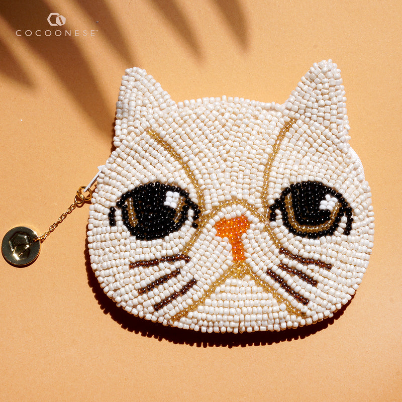 Beaded Coin Purse - Princess Cat