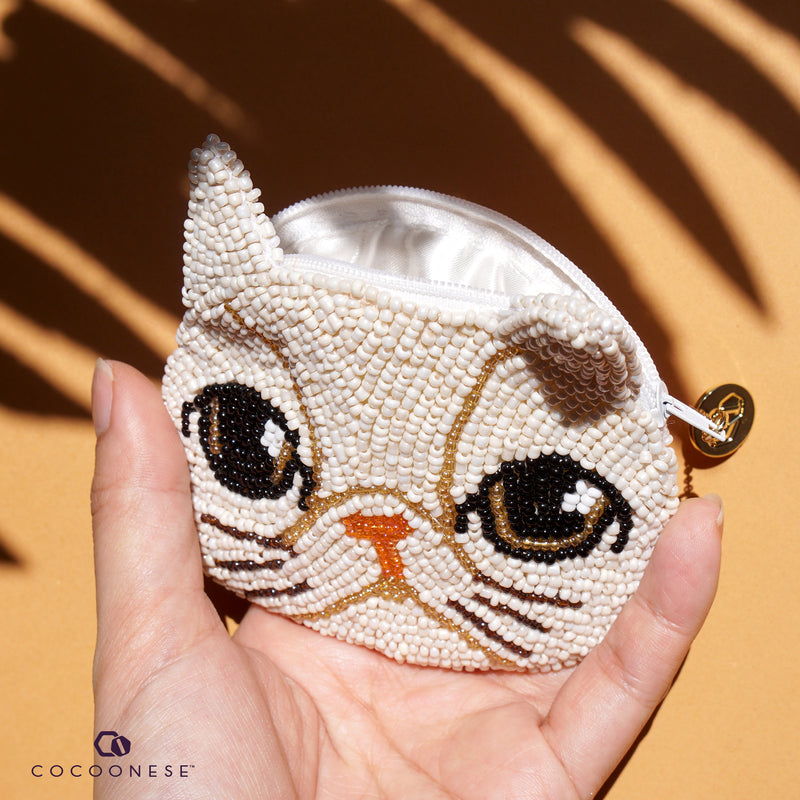 Beaded Coin Purse - Princess Cat