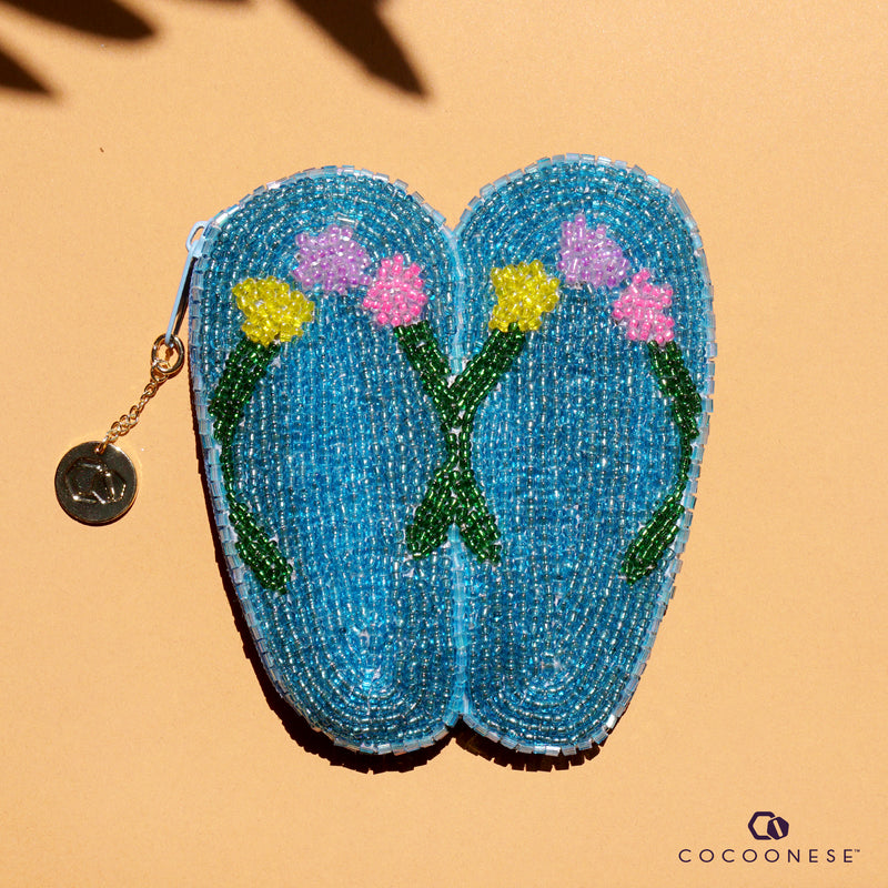 Beaded Coin Purse - Sandal