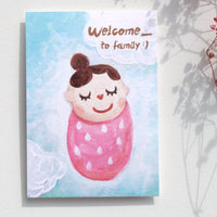 Postcards - Caterpillar tender baby girl