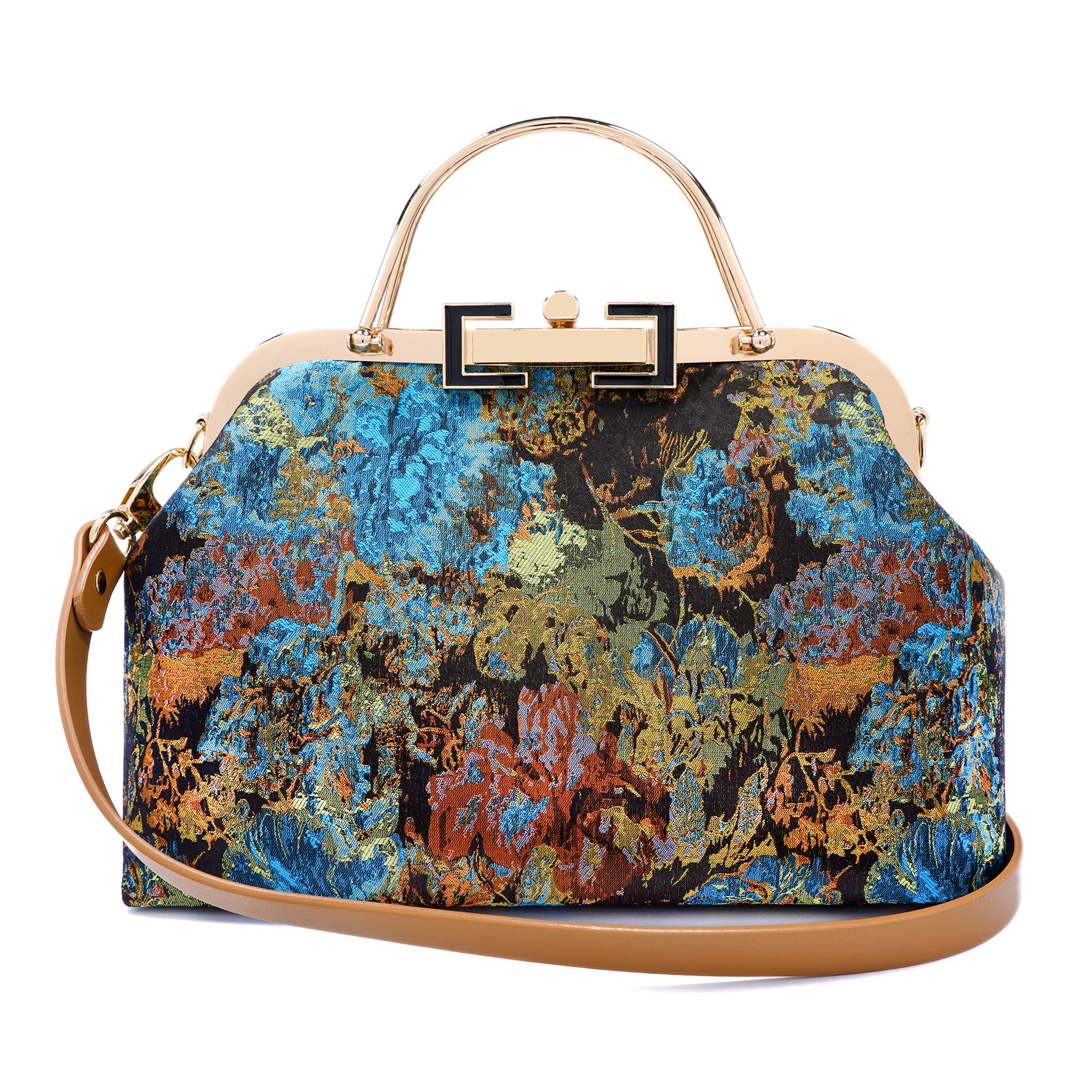 Clasp Shoulder Bag - Impressionism