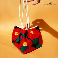 50% OFF - Ditty Drawstring Bag - Camellia Japonica
