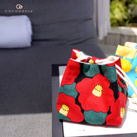 50% OFF - Ditty Drawstring Bag - Camellia Japonica