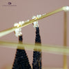 Beaded fringe earrings - Midnight