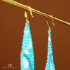 Beaded fringe earrings - River