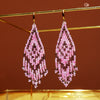 Beaded fringe earrings - Romance