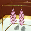 Beaded fringe earrings - Romance