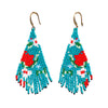 Beaded fringe earrings - Peranakan