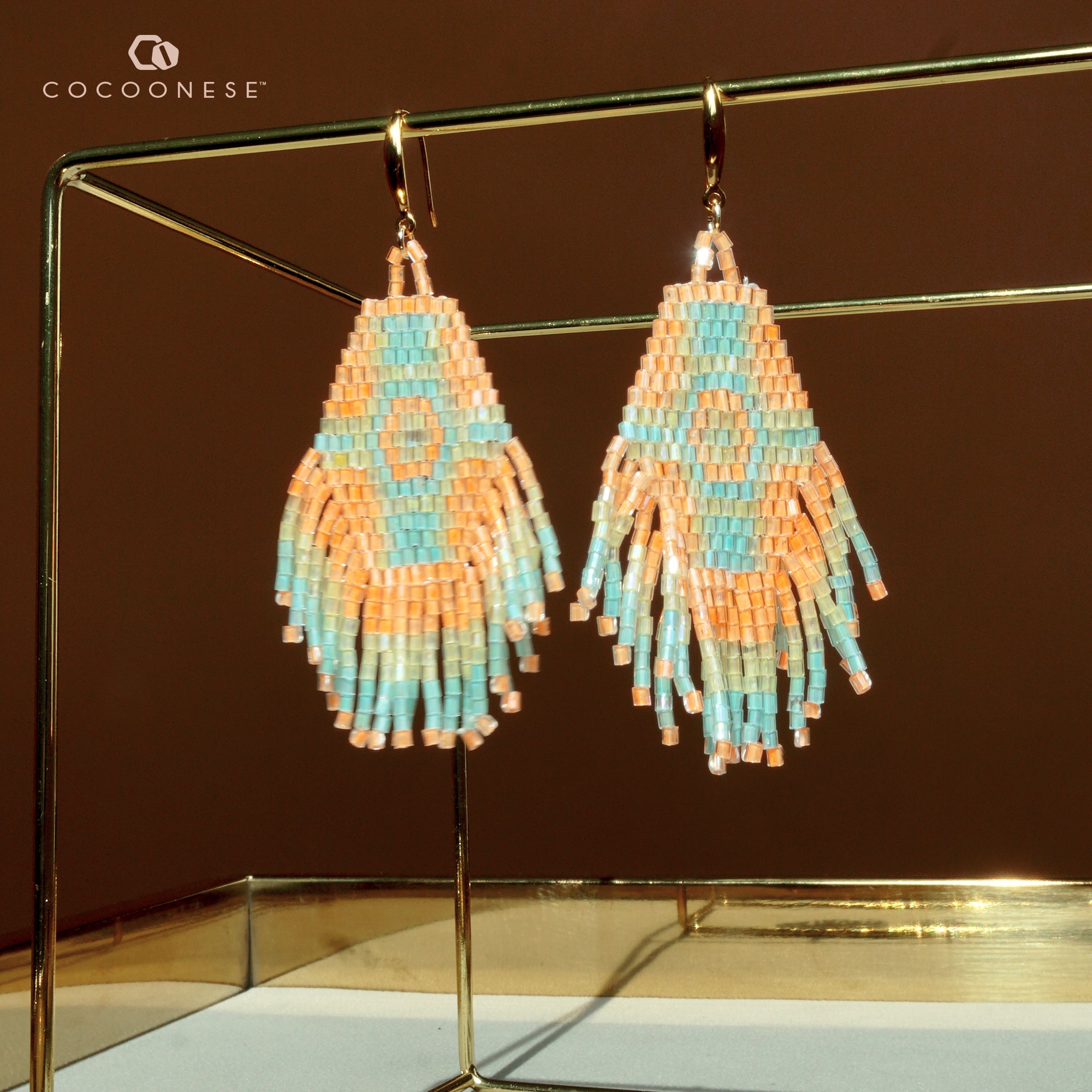 Beaded fringe earrings - Tatoo