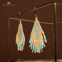 Beaded fringe earrings - Tatoo