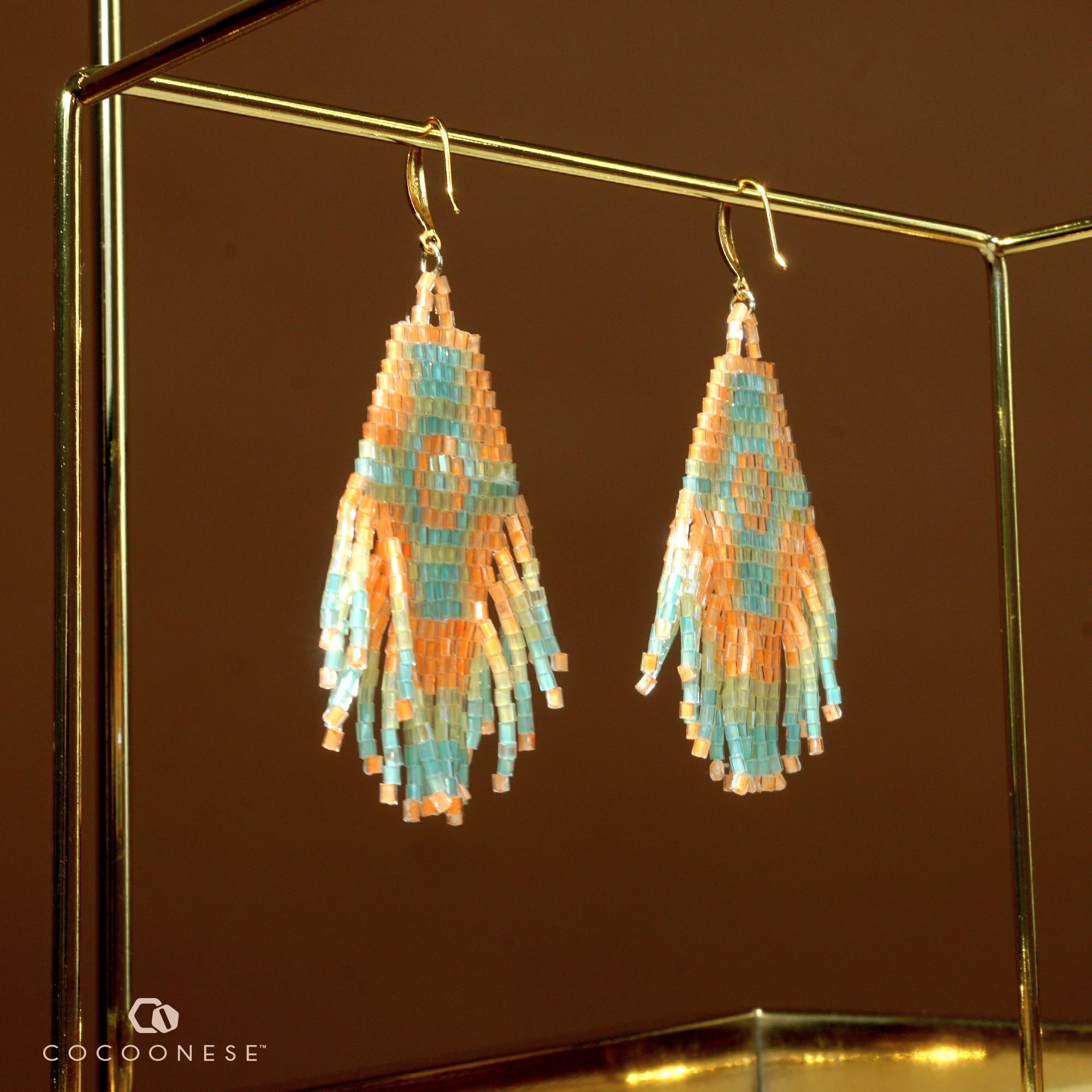 Beaded fringe earrings - Tatoo