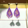 Beaded fringe earrings - Day Dream