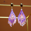 Beaded fringe earrings - Day Dream