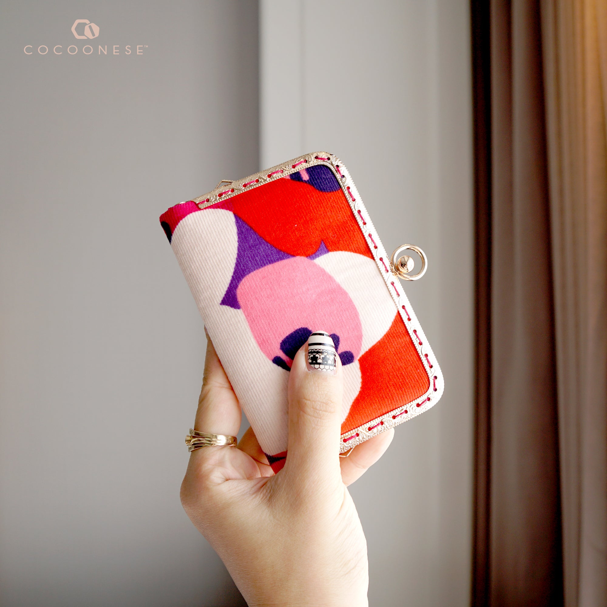 Kiss Clasp Card Holder - Camilla's Blush