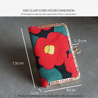Kiss Clasp Card Holder - White Rain Lily