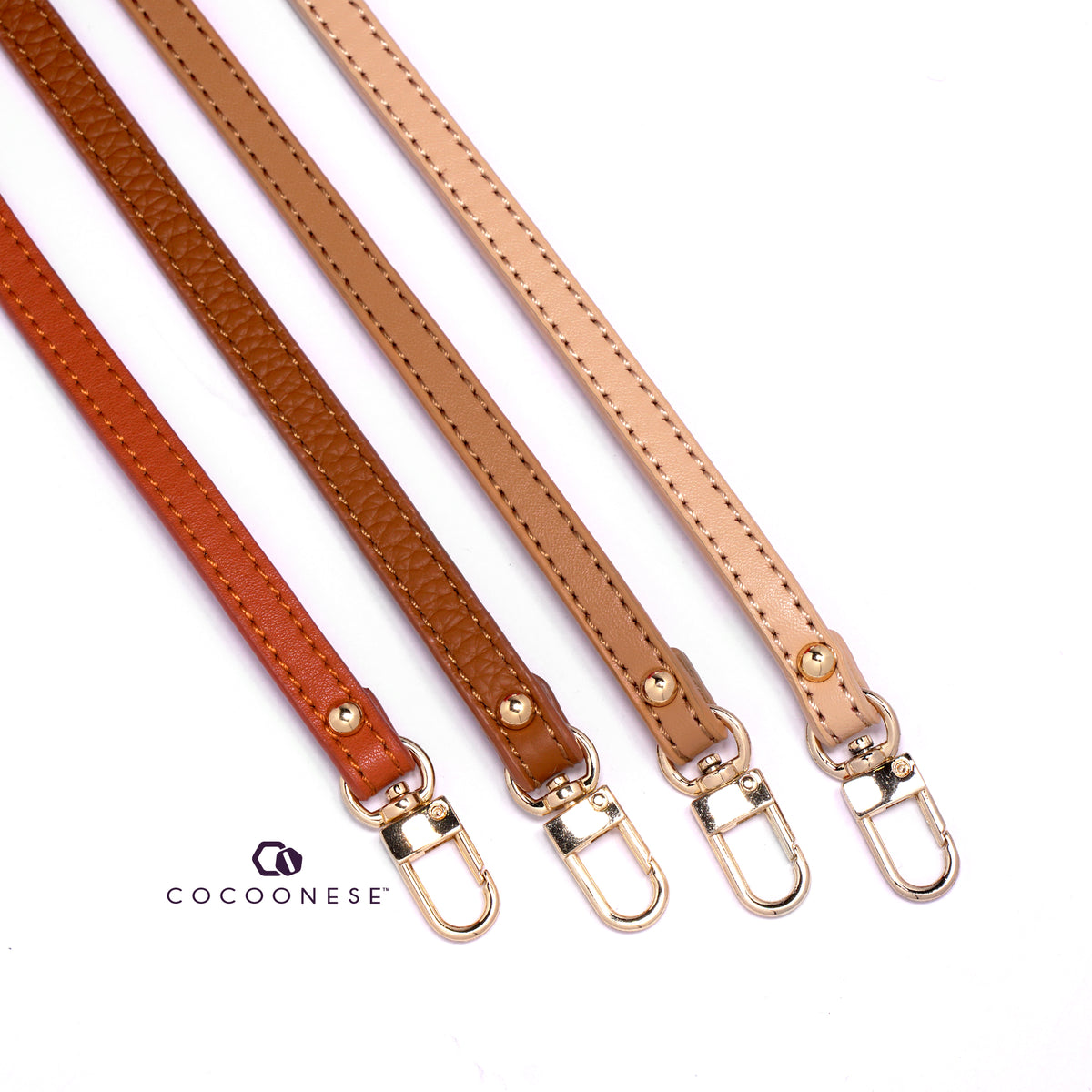 . Genuine Leather Adjustable Straps with Gold Toned Hardware