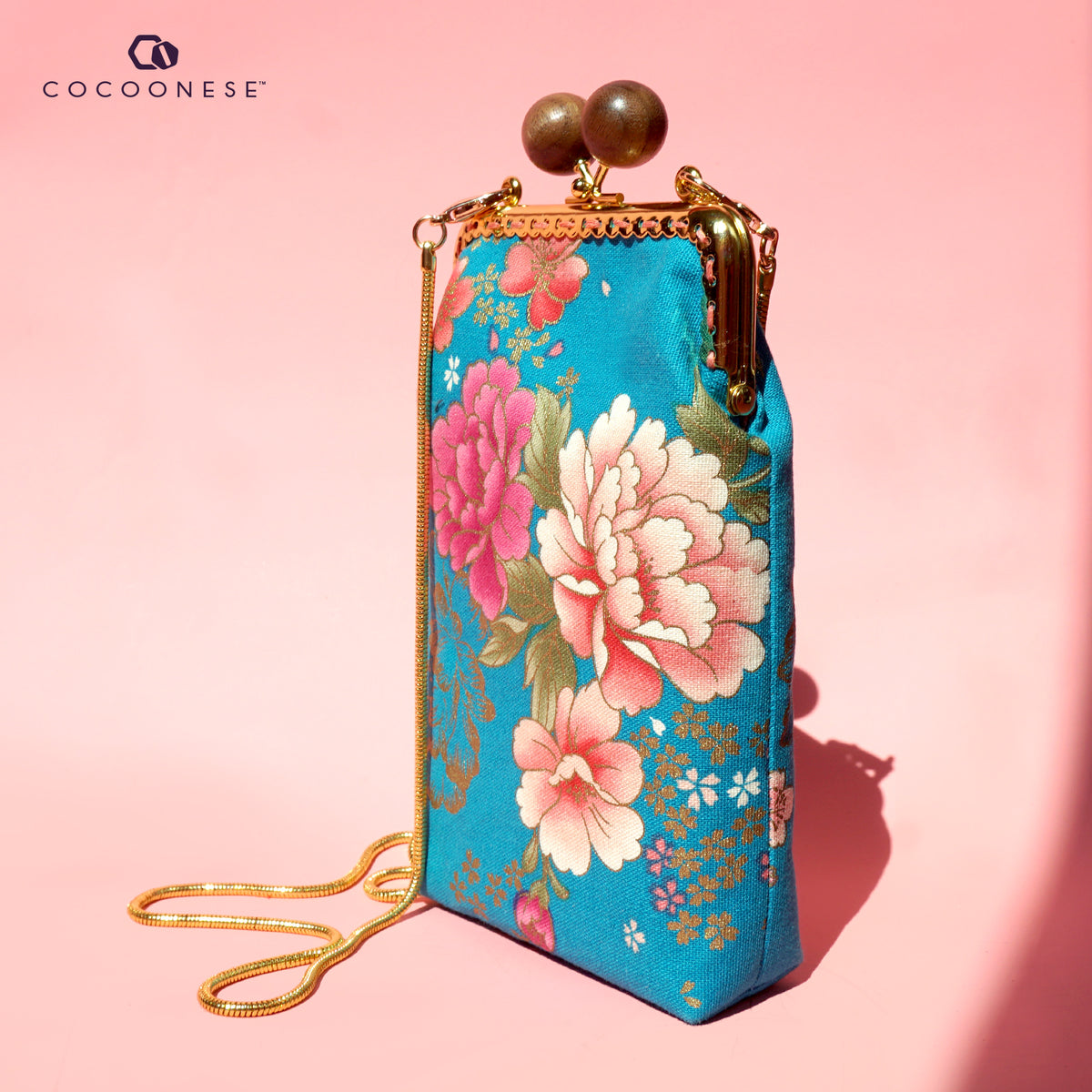 Cell Phone Purse - Peony Cluster
