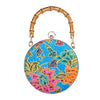 Round Hard Case Bamboo Handle Bag - Tango